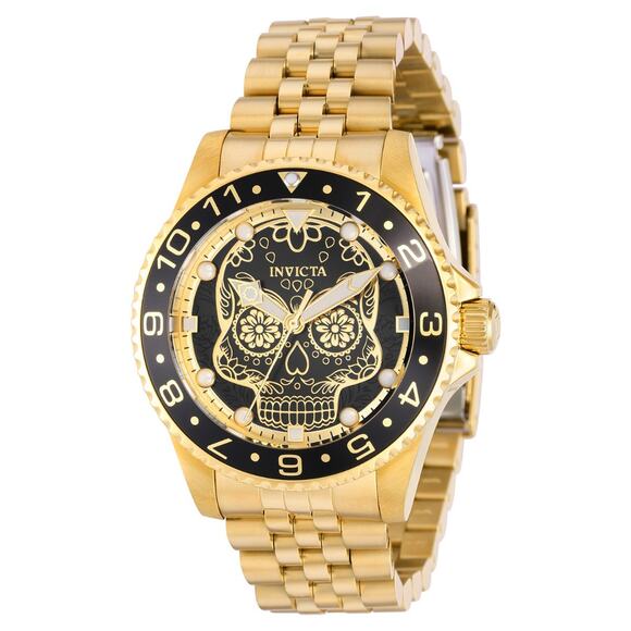Invicta Men\'s 40mm Pro Diver Dia De Los Muertos Men\'s MOP Skull Dial Watch main image 3